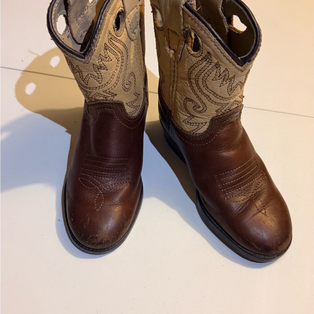 Children's Western Boots - Brown and Tan